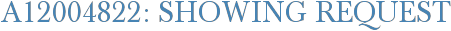 A12004822: Showing Request