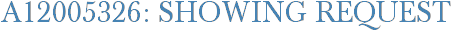 A12005326: Showing Request