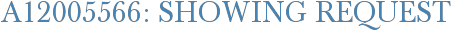 A12005566: Showing Request