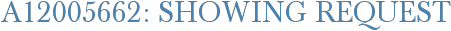 A12005662: Showing Request