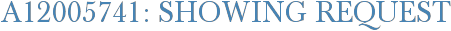 A12005741: Showing Request