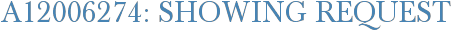 A12006274: Showing Request