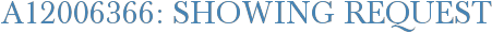 A12006366: Showing Request