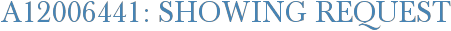 A12006441: Showing Request
