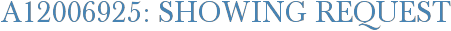 A12006925: Showing Request