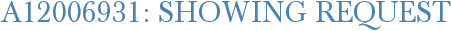 A12006931: Showing Request