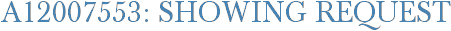 A12007553: Showing Request