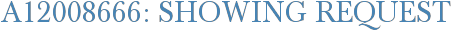 A12008666: Showing Request