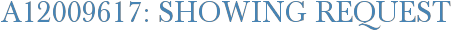 A12009617: Showing Request