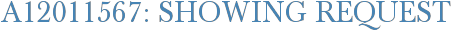 A12011567: Showing Request