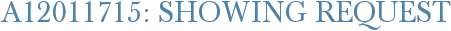 A12011715: Showing Request