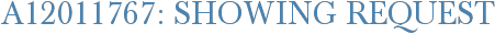 A12011767: Showing Request