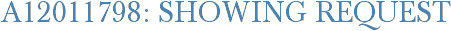 A12011798: Showing Request