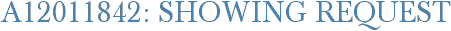 A12011842: Showing Request