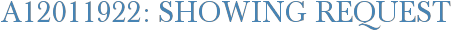 A12011922: Showing Request