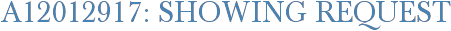 A12012917: Showing Request