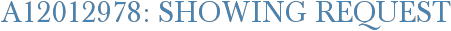 A12012978: Showing Request