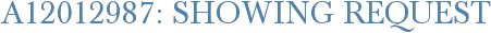 A12012987: Showing Request