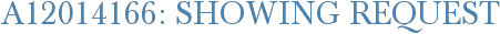 A12014166: Showing Request
