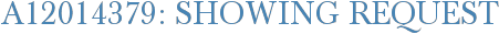 A12014379: Showing Request