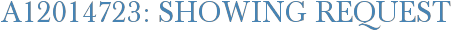 A12014723: Showing Request