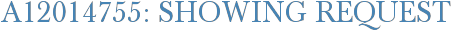 A12014755: Showing Request