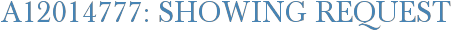 A12014777: Showing Request
