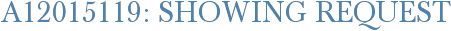 A12015119: Showing Request