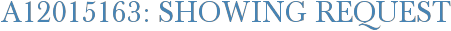 A12015163: Showing Request
