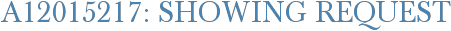 A12015217: Showing Request
