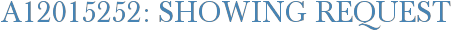 A12015252: Showing Request