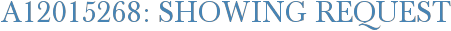 A12015268: Showing Request