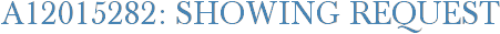 A12015282: Showing Request