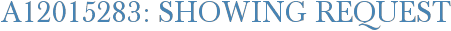 A12015283: Showing Request