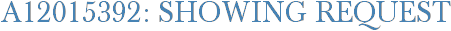A12015392: Showing Request