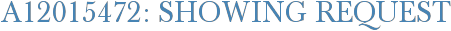 A12015472: Showing Request
