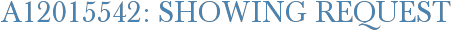 A12015542: Showing Request