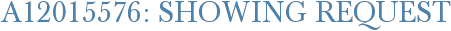 A12015576: Showing Request