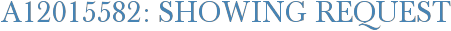 A12015582: Showing Request