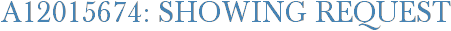 A12015674: Showing Request
