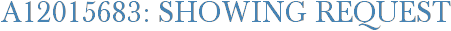 A12015683: Showing Request