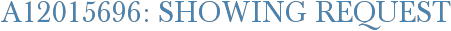 A12015696: Showing Request