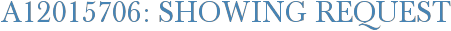A12015706: Showing Request