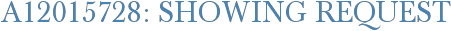 A12015728: Showing Request
