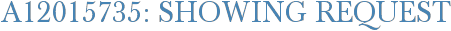 A12015735: Showing Request
