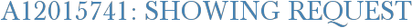 A12015741: Showing Request