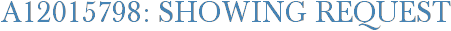 A12015798: Showing Request
