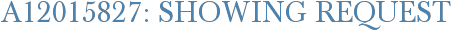 A12015827: Showing Request
