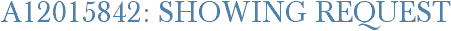 A12015842: Showing Request