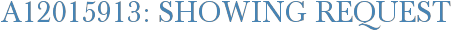A12015913: Showing Request